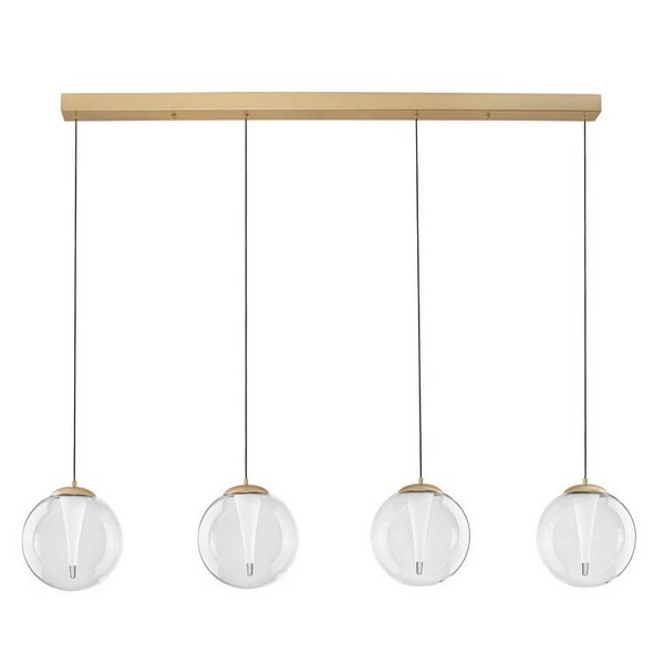 Wisząca lampa na belce HUALMAY LE44833 LED 25W 3000K bubbles przezroczysta złota