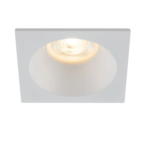 Sufitowe oczko wpuszczane PRISMA białe kwadratowe 1xGU10 IP65 10582