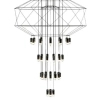 Metalowy żyrandol ażurowy Linea SXT100-43P Step geometryczny czarny