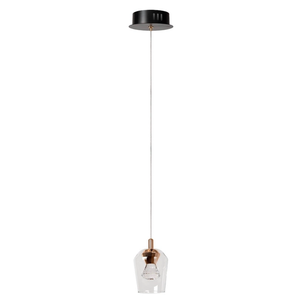 Wisząca lampa BERLIANE 00430/04/60 LED 4W 2700K szklana czarna złota