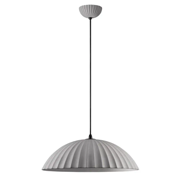 Wisząca lampa z betonu GIRONTO LE45303 nad wyspę kopuła szara