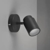 Czarny kinkiet ANGELO 880400132 tuba regulowana 1xGU10 IP20