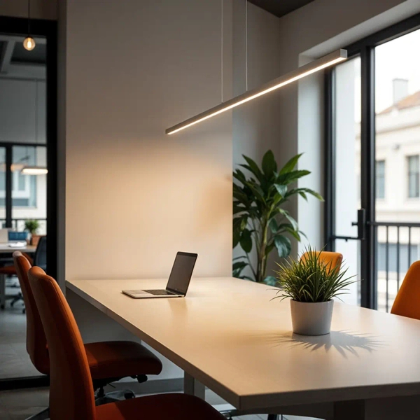 Podłużna lampa wisząca metalowa 1260 LED 21W 3000-600K belka biała