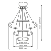 Wisząca lampa ringi LEA 330031 LED 60W 4000K pierścienie złote