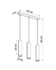 LAMPA wisząca SL.0325 metalowa OPRAWA zwis tuby białe