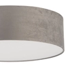 Lampa sufitowa do salonu okrągła Soft 40654 Sigma welurowy klosz szara