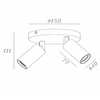 Regulowana lampa sufitowa RITMO 09942/12/30 tuby metalowe czarne