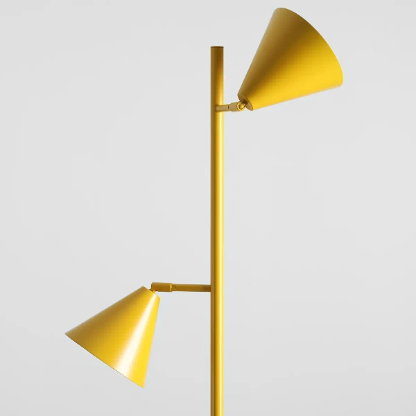 Stojąca lampa do salonu FORM 1108A14_2 stożkowa żółta