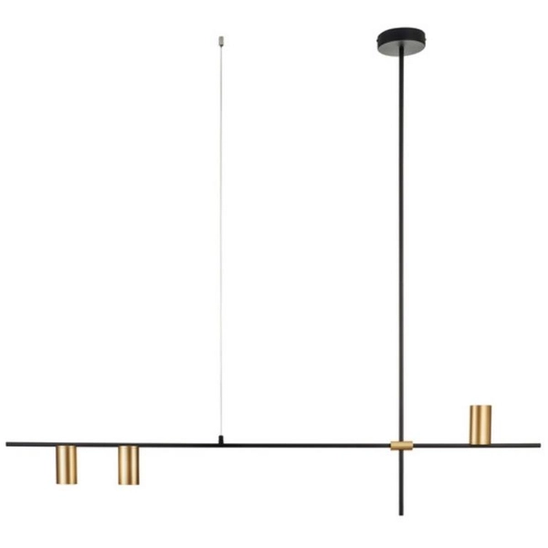 Wisząca lampa industrialna Lungo ST-10047P-3 Step tuby złote czarne