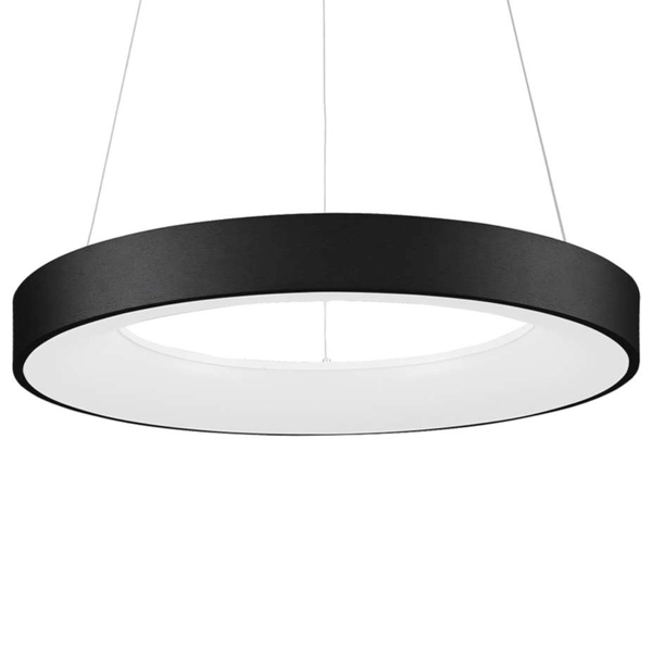 LAMPA wisząca GIULIA 5304-840RP-BK-3 Italux metalowa OPRAWA okrągła LED 40W 3000K zwis pierścień ring czarny
