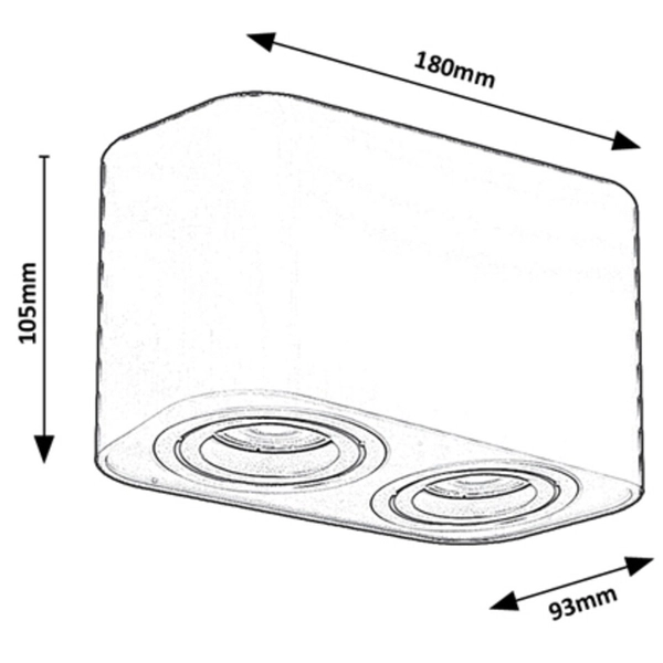 2-punktowa lampa sufitowa Kobald 2054 biały downlight ruchomy do biura