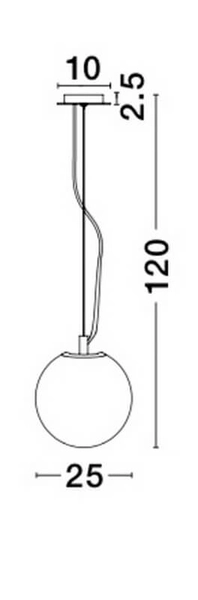 Wisząca lampa pokojowa Flandes glamour nad stolik srebrna