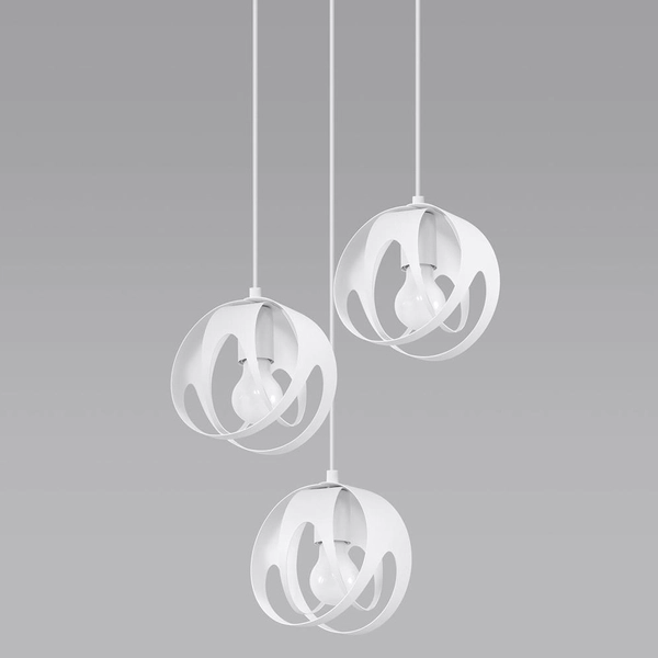 Industrialna lampa wisząca SL.1084 loftowa nad łóżko biała