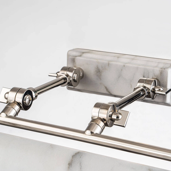 Lampa ścienna Winchfield WINCHFIELD-PLL-PN-WM nikiel biały marmur