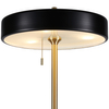 LAMPA podłogowa KKST-MF8872 BLACK okrągła OPRAWA metalowa czarna złota