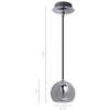 Wisząca LAMPA halogenowa JAMES FH5951-BCB-120 Italux metalowa OPRAWA kula ZWIS ball chrom