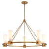Lampa wisząca ring Kristy KRISTY5-DG-OPAL tubki na łańcuchu złota
