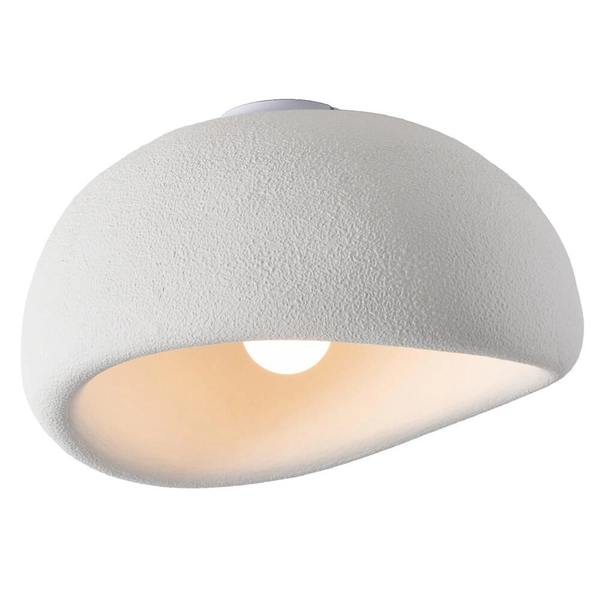Sufitowa lampa kopuła STONE DN426-40C metalowa kamień biała