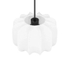 Materiałowa lampa wisząca MADELINE R31971001 do salonu czarny biały