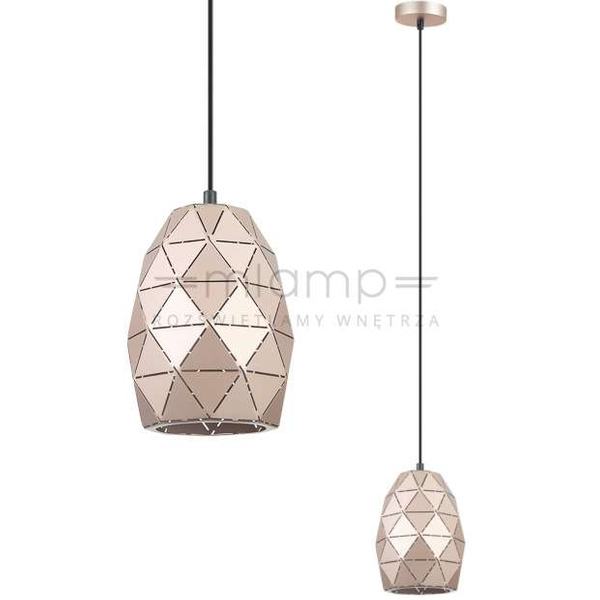 LAMPA wisząca HARLEY MDM-3480/1 GD Italux geometryczna OPRAWA metalowa zwis szampański