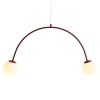 Wisząca lampa podwójna UNA 1116H15 skandynawska kule czerwone