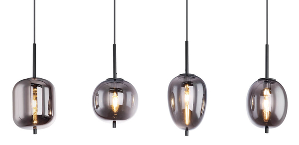 Lampa wisząca Blacky 15345-4H drewniana belka przydymiona