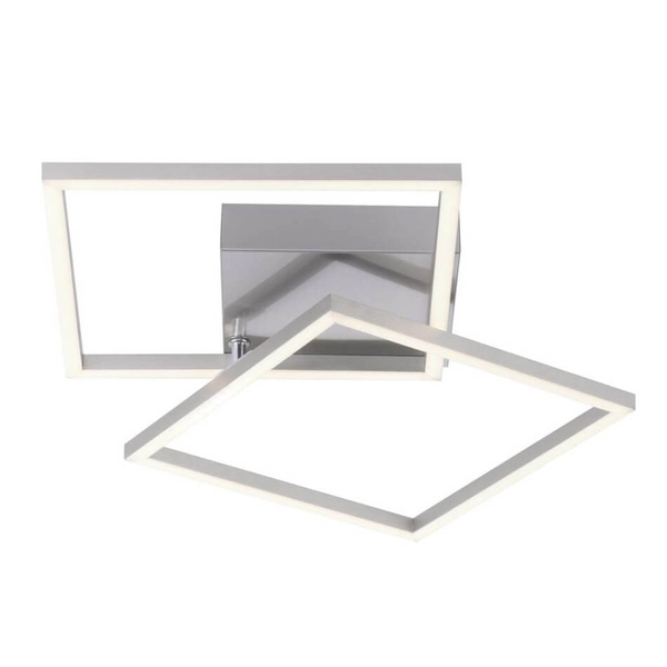 Geometryczna lampa sufitowa IVEN 14002-55 LED 17,5W 3000K biały srebrny