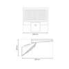 Lampa solarna Milo EKO9154 Ekolight LED 8W 4000K na elewację IP65 czarna