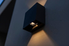 Ścienna LAMPA zewnętrzna GEMINI XF 5104002012 Lutec kinkiet OPRAWA metalowa LED 9W 3000K kwadratowa IP54 czarna