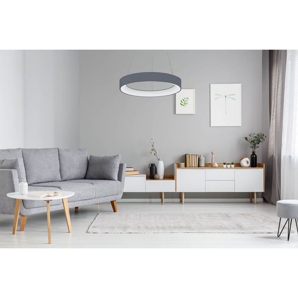 Pierścieniowa lampa wisząca Chiara 3945-842RP-GR-3 LED 42W 3000K szary