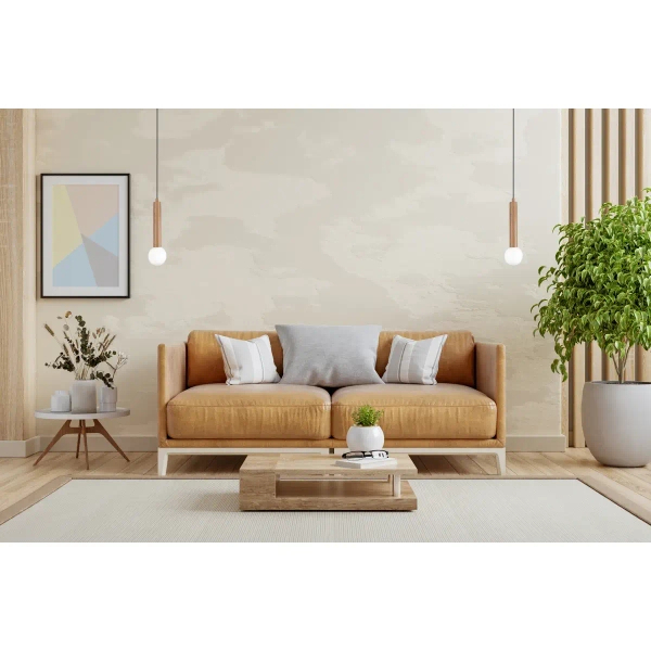 Lampa wisząca do salonu Filano PND-33574-1-WD metalowa brązowa