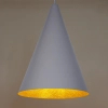 Salonowa lampa wisząca VESUVIO 41046  kompozyt stożek szary złoty