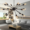 Lampa wisząca Retro LWS-18XE27 Abigali industrialna do salonu czarna