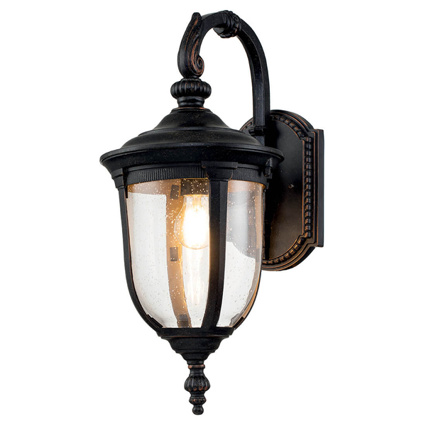 Zewnętrzna lampa ścienna Cleveland CL2-M na elewację IP44 postarzany brąz
