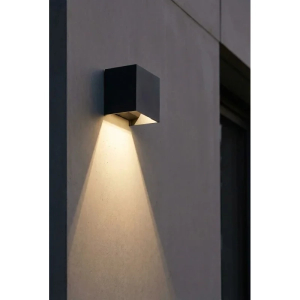Grafitowa lampa ścienna GAMBINO do ogrodu AZ7092 1xLED 20W 3000K IP65