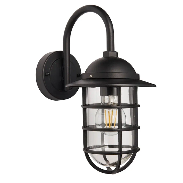 Elewacyjna lampa do ogrodu Port 96907 IP44 czarny przezroczysty
