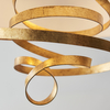 Lampa wisząca z abażurem L&-195268 Light& serpentyna hampton złota ecru