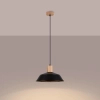 Wisząca lampa nad stół Fano SL.1322 Sollux drewniana czarna