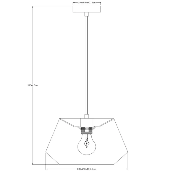 Wisząca lampa z abażurem Jessica 10421/30/36 Lucide bawełniana szara czarna