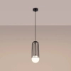 Lampa zwis Brina SL.1332 Sollux klatka bańka do salonu czarna