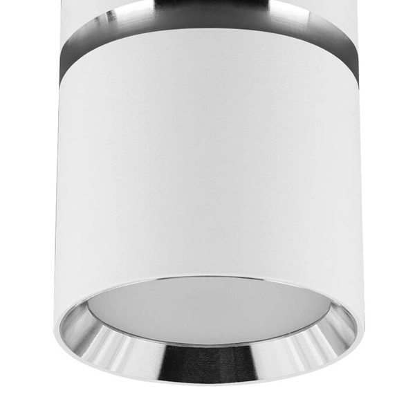 Sufitowa lampa punktowa tuba Dior 04253 Ideus natynkowa biała chromowana