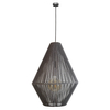 Wisząca lampa Hagata 5124 Shilo koszyk z regulacją boho bawełna szary