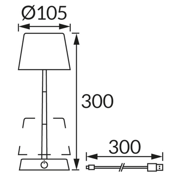 Biurkowa lampka Smart 04631 LED 1W 4000K z włącznikiem biała