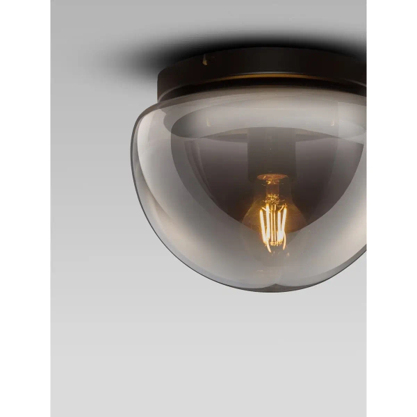 Lampa sufitowa NUNLENA LE45188 szklana owalna czarna