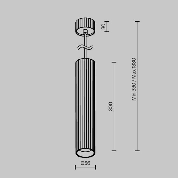 Minimalistyczna sufitowa lampa Calipso P106PL-01-GU10-W tuba biała