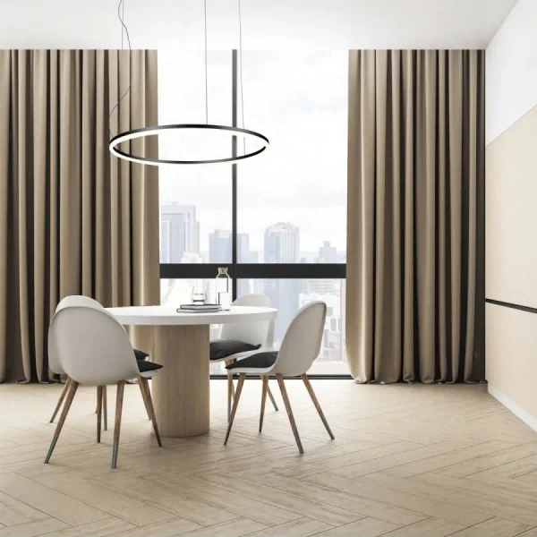 Pierścieniowa wisząca lampa 20264 LED 83W 3000K do salonu czarny