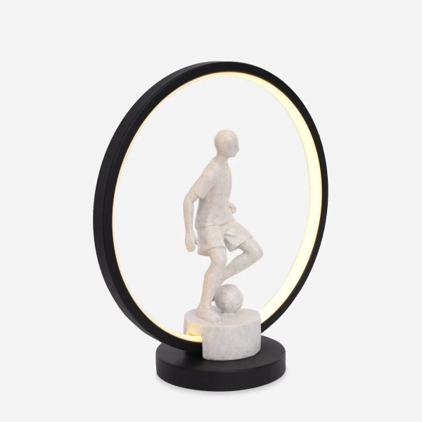 Młodzieżowa stołowa lampa PIŁKARZ EX04F237U-1 LED 4W czarny biały