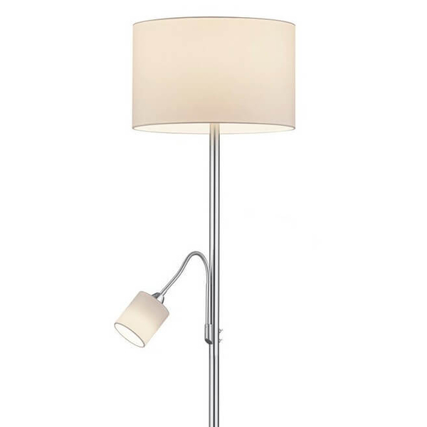 Podłogowa lampa stojąca HOTEL 403900201 Trio do salonu biały srebrny