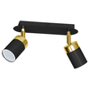 Sufitowa LAMPA loftowa JOKER MLP6124 Milagro reflektorowy plafon metalowy czarny złoty