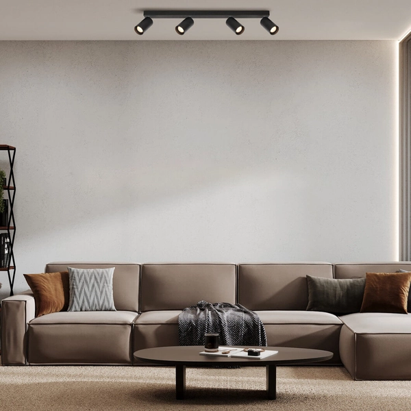 Sufitowy plafon Nesto SPL-23436-4-BK Italux do łazienki punktowy czarny